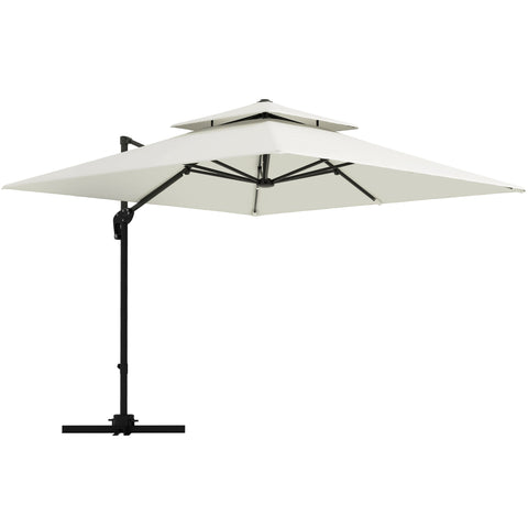 Rootz Off Square Parasol - Sunshade - Patio Umbrella - UV50+ Protection - 2.7m x 2.7m x 2.65m