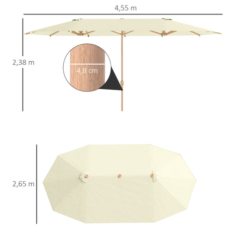 Rootz Double Garden Screen - Outdoor Sun Shade - UPF30+ Patio Shield - UV Protection - 455cm x 265cm Sunblock, Stylish Design