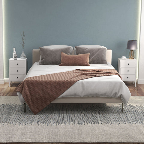 Rootz 2 Piece Set Bedside Tables - Side Tables - Nightstands - Ample Storage - 40b x 30t x 64h cm