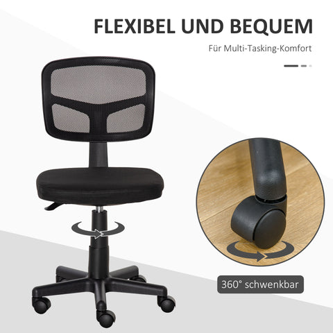 Rootz Ergonomic Office Chair - Desk Chair - Swivel Chair - Height Adjustable - 43cm x 77.5-89.5cm - Black