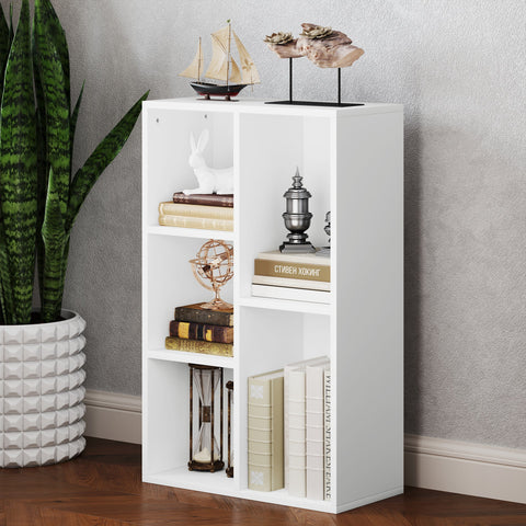 Rootz 2-Level Bookshelf - Storage Shelf - Exhibition Stand - Robust Chipboard - 50cm x 24cm x 80cm