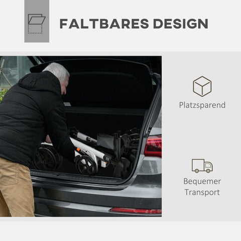 Rootz Loophulp met Zitje - Mobiliteitsrollator - Rollator - Lichtgewicht - Verstelbaar - Hoge Stabiliteit - 73cm x 64cm x 106-136cm