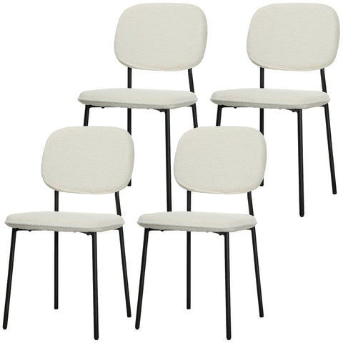 Rootz 4 Set Dining Room Chairs - Dining Seats - Eating Chairs - Optimal Comfort - Velvet Fabric - 47cm x 49cm x 85cm
