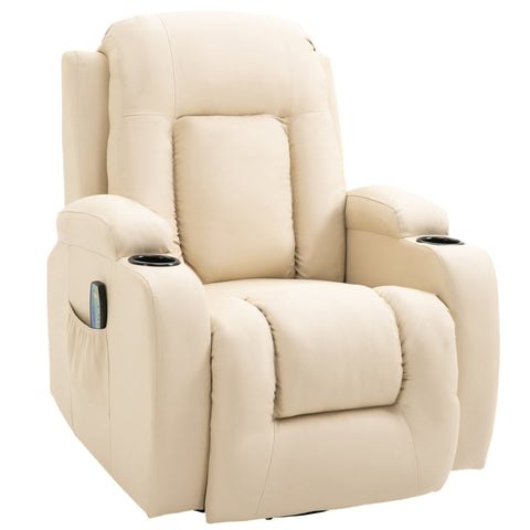 Rootz Massage Chair - Recliner Chair - Relaxation Chair - 8 Vibration Points - Heating Function - 85cm x 94cm x 104cm - Faux Leather