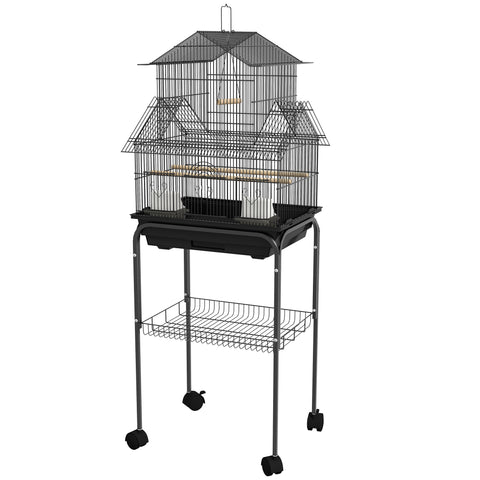 Rootz Bird Cage Birdhouse - Aviary House - Bird Shelter - Easy Cleaning & Transport - 50.5L x 41W x 121H cm