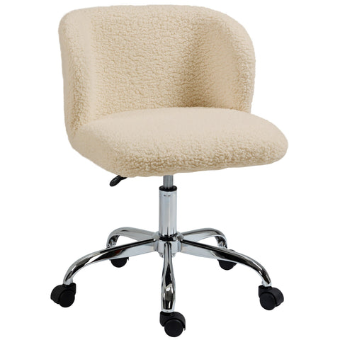 Rootz Height-Adjustable Office Chair - Rotatable Chair - Ergonomic Seating - Bouclé Wool Cover - 57cm x 58cm x 73-83cm