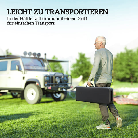 Rootz Camping Bank - Outdoor Bench - Party Bench - 240kg Capacity - Black - Waterproof HDPE - 182cm x 42cm x 28cm