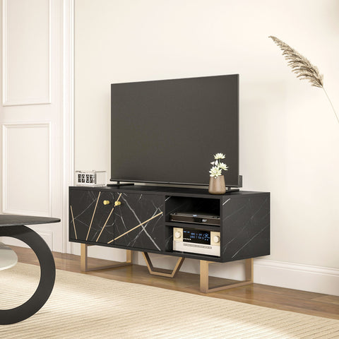 Rootz TV Cabinet - TV Stand - Entertainment Center - Ample Storage - 110cm x 35cm x 45cm