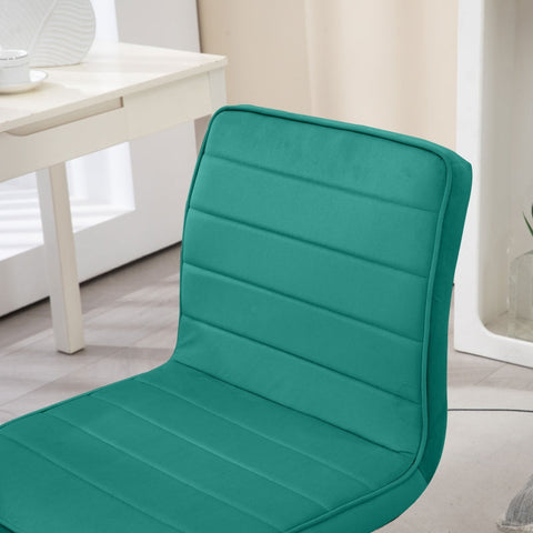 Rootz Office Chair - Computer Chair - Desk Chair - Height Adjustable - Soft Padding - Easy Mobility - 51cm x 64cm x 78-88cm - Velvet Look - Green