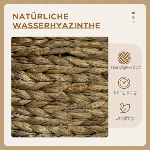 Rootz Cat Scratching Barrel - Cat Tower - Feline Hideout - Viewing Platform - Water Hyacinth - 40cm x 73cm - Dark Brown