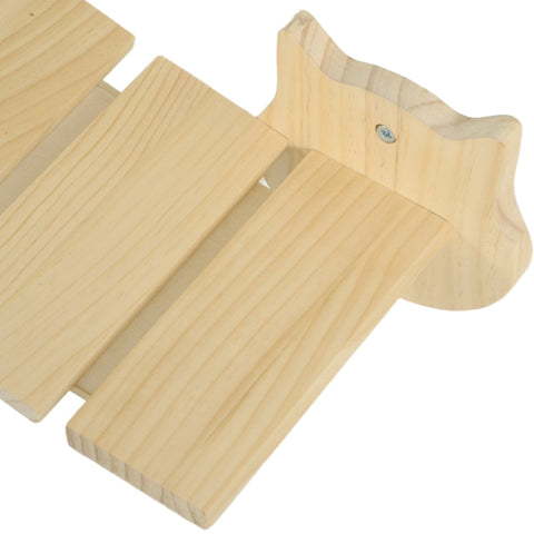 Rootz Wall Scratching Post Set - Cat Climbing Wall - Furniture Protector - Space-Saving Design - Pine Wood - Scratching Post 15.5x12.5x57.5cm, Ladder 91x22x15.5cm