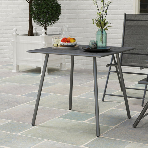 Rootz Garden Table - Outdoor Dining Table - Patio Table - Rust Resistant - Easy to Clean - 80cm x 80cm x 74cm