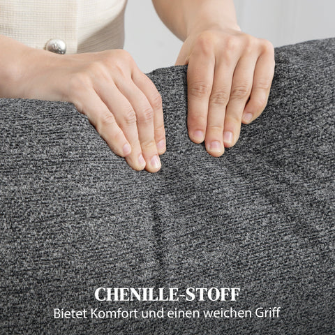 Rootz 3-Seater Sofa - Adjustable Backrests - Reclining Couch - High-Density Foam Comfort - Grey - 161cm x 157cm x 78cm