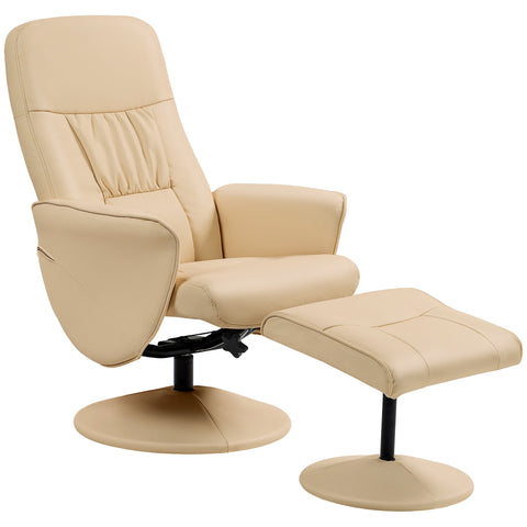 Rootz Relaxation Armchair - Recliner Chair - Rotating Chair - 360° Rotation & 145° Recline - 76cm x 81cm x 101cm Armchair, Footrest 50cm x 41cm x 41cm