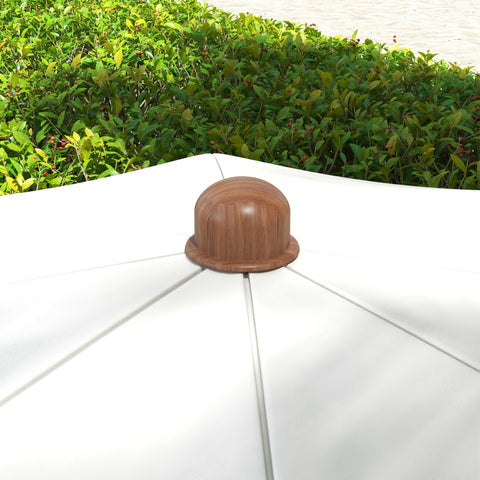 Rootz Beach Sunshield Parasol - Outdoor Umbrella - UV Protection - Stylish Fringes - 8 Robust Ribs - Ø1.9 x 2.1h m