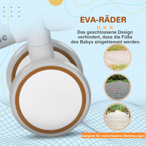 Rootz Balance Bike - Baby Walker - Toddler Bike - Adjustable Seat Height - Whisper Tires - Safe Design - Aluminum Alloy & Plastic - 56cm x 27cm x 39cm