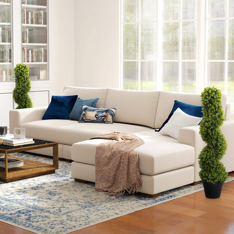 Rootz Set of 2 Decorative Artificial Plants - Fake Plants - Faux Plants - UV Resistant - 90cm