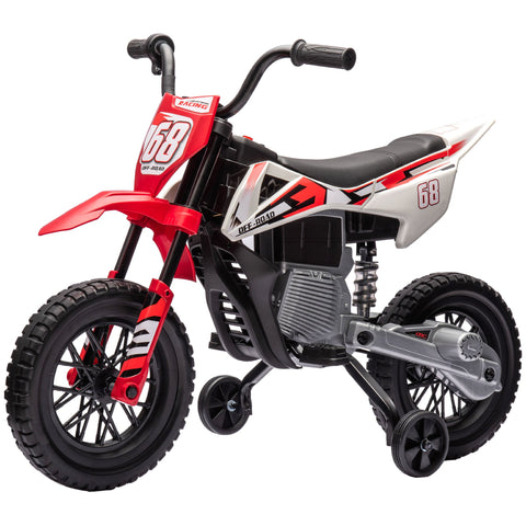 Rootz Electric Motorcycle for Kids - Motocross Bike - Kid's Dirt Bike - Stabilizers for Safety - 107cm x 56cm x 70cm