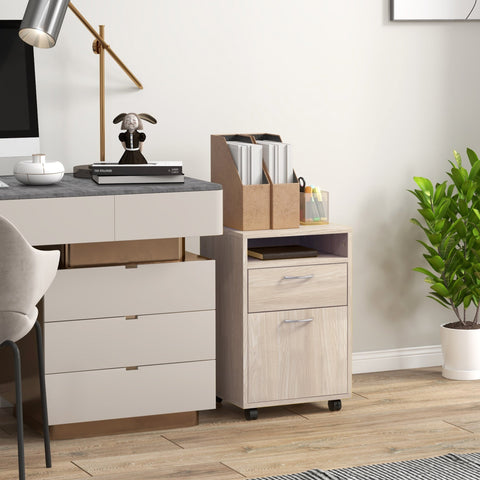 Rootz Rolling Drawer Cabinet - File Storage - Office Organizer - Ample Storage Space - 40 x 35 x 60 cm