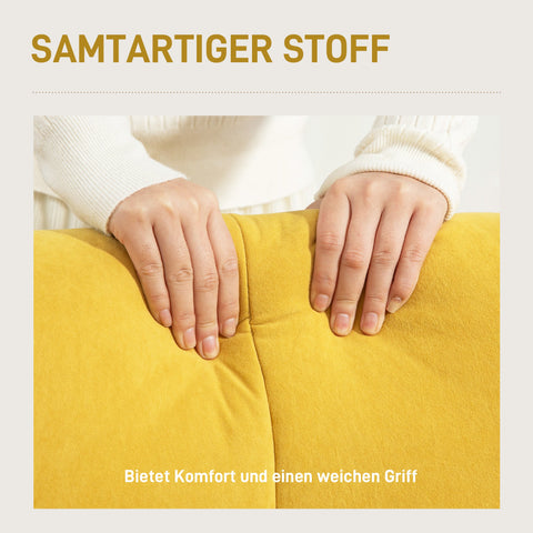 Rootz Cozy Armchair - Upholstered Armchair - Velvet Chair - High Comfort - 66W x 75D x 100H cm