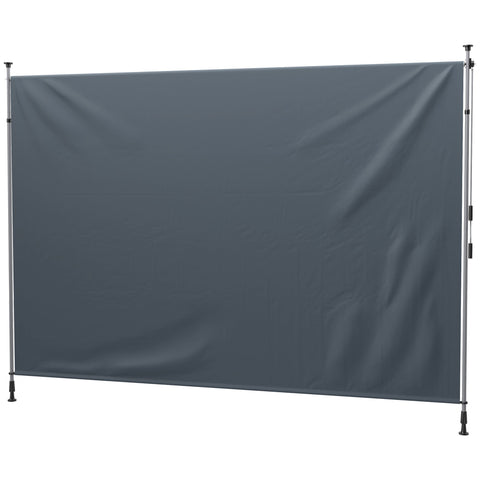 Rootz Klemmmarkise with Hand Crank - Adjustable Joint Arm Awning - Sun Protection - UPF30+ - 350cm x 221-311cm - Grey