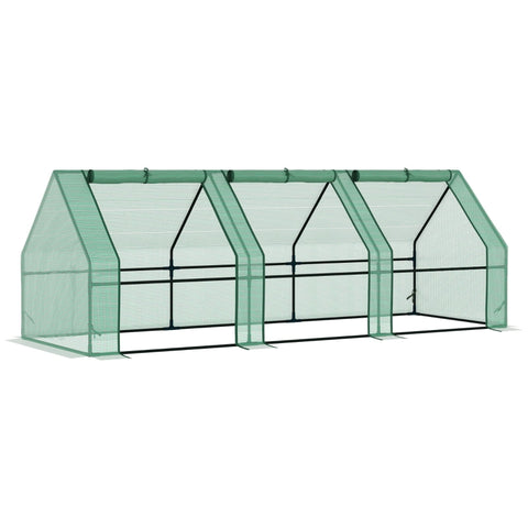 Rootz Mini Greenhouse - Film Greenhouse - Cold Frame - Weatherproof Protection - Enhanced Growth - Easy Setup - 270L x 90W x 90H cm