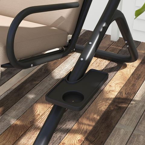 Rootz Hollywood Swing - Garden Swing - Weatherproof Swing - 2 Cup Holders - Romantic Shade - 170cm x 136cm x 170cm