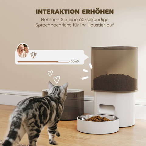 Rootz Automatic Pet Feed Dispenser & Water Fountain - Intelligent Pet Care - Small Dogs & Cats - App-Controlled - Whisper Quiet - 20cm x 17cm x 29.5cm