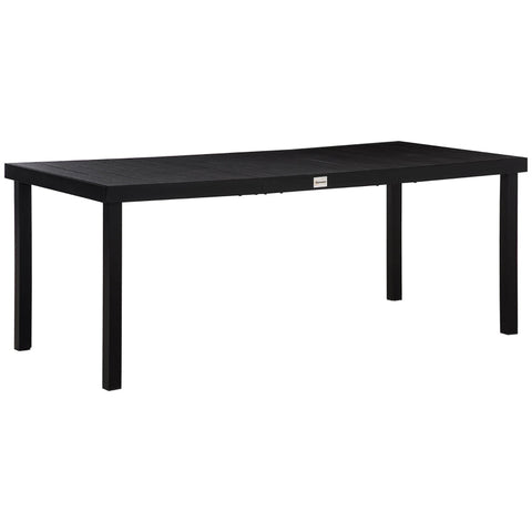 Rootz Garden Table - Outdoor Table - Lounge Table - Weather Resistant - Aluminum - Plastic - Black - 190L x 90W x 74H cm