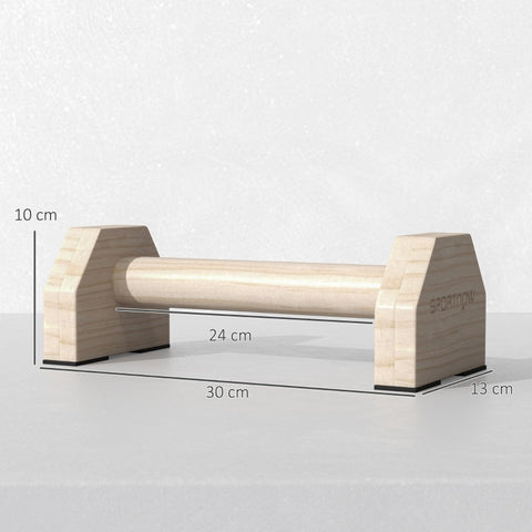 Rootz Beech Wood Push-Up Bars - Training Handles - Exercise Holds - Supports up to 120kg - 30cm x 13cm x 10cm