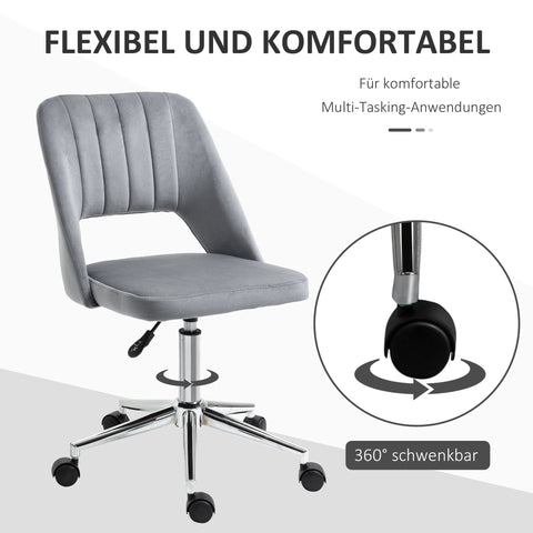 Rootz Height Adjustable Desk Chair - Swivel Office Chair - Work Chair - Ergonomic Comfort - 49 x 60 x 79-91 cm, Dark Gray