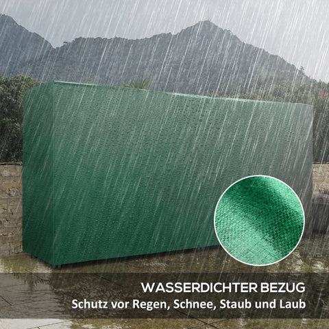 Rootz Firewood Stand - Log Holder - Firewood Rack - PE Cover - 200kg Load Capacity - 200cm x 36cm x 99cm