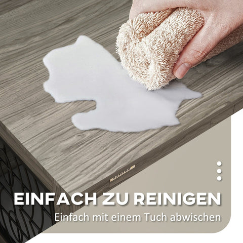 Rootz Dog Crate - Dog Box - Pet Kennel - Stylish - Secure - Comfortable - 80cm x 56cm x 63cm - Chipboard & Steel