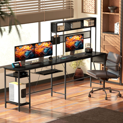 Rootz Modular Corner Desk - L-Shaped Desk - Industrial Style Furniture - Charging Station - 160cm x 120cm x 145cm