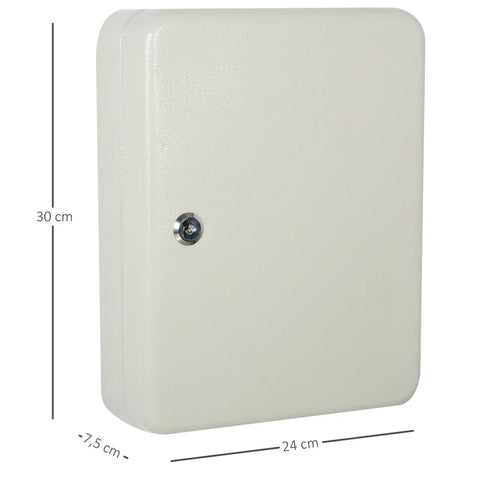 Rootz Key Box - Key Storage - Cold Rolled Steel - Powder Coated Finish - Family - School - Factory - Beige - 30 cm x 24 cm x 7.5 cm