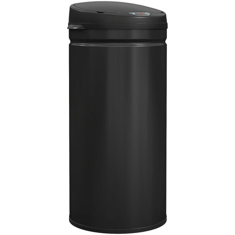 Rootz Touch-Free Sensor Waste Bin - Automatic Trash Can - Stainless Steel Bin - Soft-Close - 30.5cm x 30.5cm x 68cm - Black