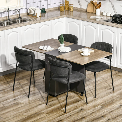 Rootz Folding Dining Table - Space-Saving Table - Portable Dining Table - Integrated Storage - 76cm x 140cm x 74cm