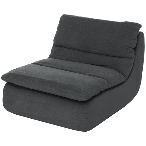 Rootz Grey Foam Floor Armchair - Lying Chair - Lounge Armchair - High-Density Comfort - 82cm x 103cm x 75cm