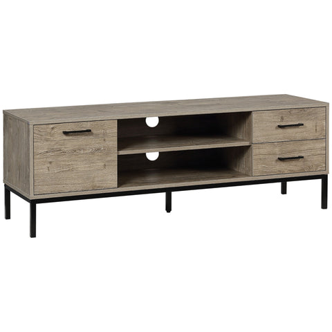 Rootz TV Cabinet - Entertainment Stand - Media Console - Elegant Design - 132 x 39 x 45.5 cm Black,  Brown