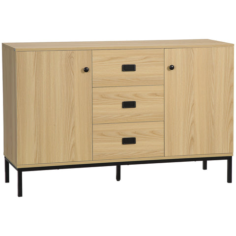 Rootz Buffet Storage Cabinet - Sideboard - Credenza - Contemporary Style - Adjustable Shelves - 120L x 39.5W x 77H cm
