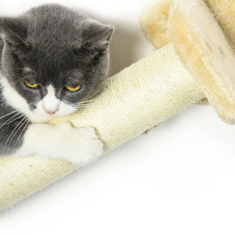 Rootz Cat Stairs 5 Piece Set - Cat Climbing Steps - Cat Wall Shelves - Space-Saving Design - Multi-Functional - Durable and Stable - 44W x 22D x 28H cm