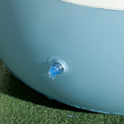 Rootz Inflatable Chair Set - Air Chair - Outdoor Lounger - Ergonomic Design - Durable Plastic - Convenient Cup Holder - 125cm x 100cm x 87cm - White + Blue