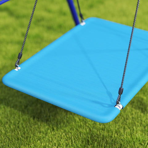 Rootz Swicken 3-Child Swing Set - Outdoor Playset - Garden Swings - Durable Steel Frame - 365cm x 180cm x 184cm