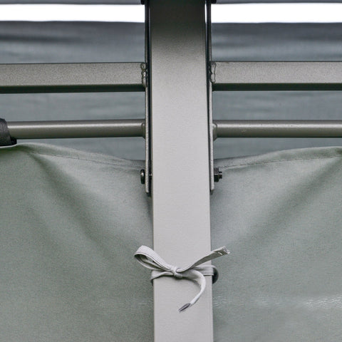 Rootz Garden Pavilion - Colonial Style Canopy - Outdoor Gazebo - UV Protection - 3m x 4m x 2.8m