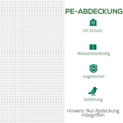 Rootz Greenhouse Replacement Film - Garden Cover - Plant Shelter - Tear-Resistant - 600cm x 300cm x 200cm - 12 Windows & Door