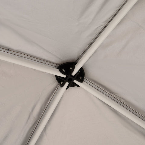 Rootz Gazebo Garden Gazebo - Pop-up Tent - Foldable Shelter - Easy Assembly - 2.4m x 2.4m x 2.5m - Waterproof Fabric