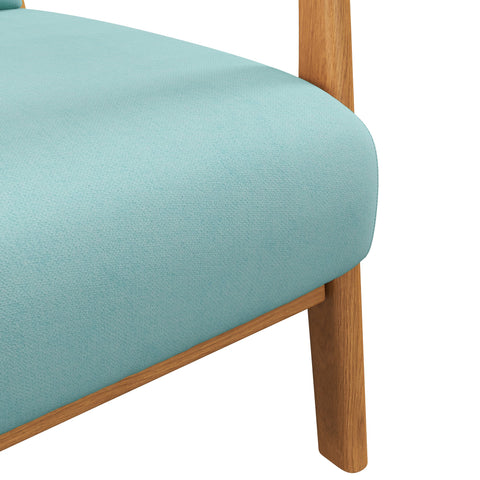 Rootz Lounge Chair - Deep Seat Armchair - Velvet Seating - Cozy Comfort - 61L x 78W x 76H cm