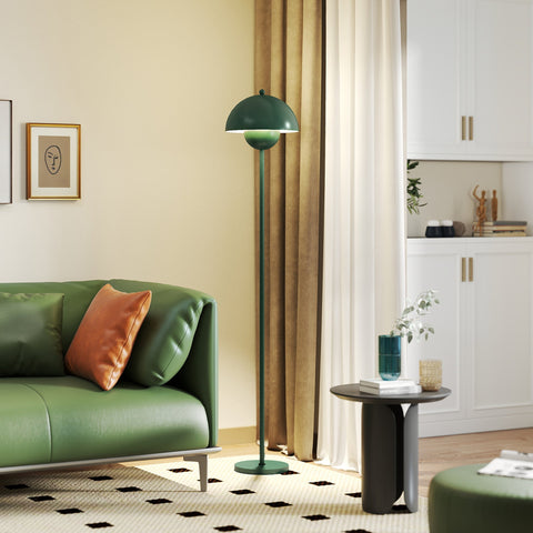Rootz Floor Lamp - Standing Light - Elegant Illumination - Steel & Green Finish - Long Cable - Ø30 x 155 cm