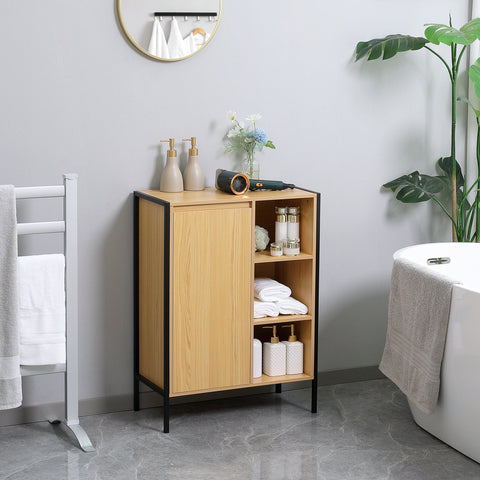 Rootz Bathroom Cabinet - Standing Cabinet - Storage Unit - Maximizes Space - 60 x 28 x 80 cm