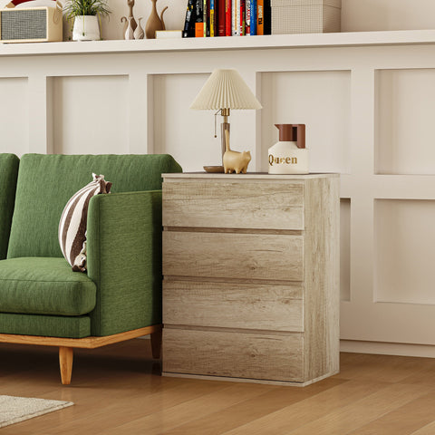 Rootz 4 Drawer Chest of Drawers - Storage Furniture - Minimalist design - Handless, Robust - 60 x 40 x 80 cm